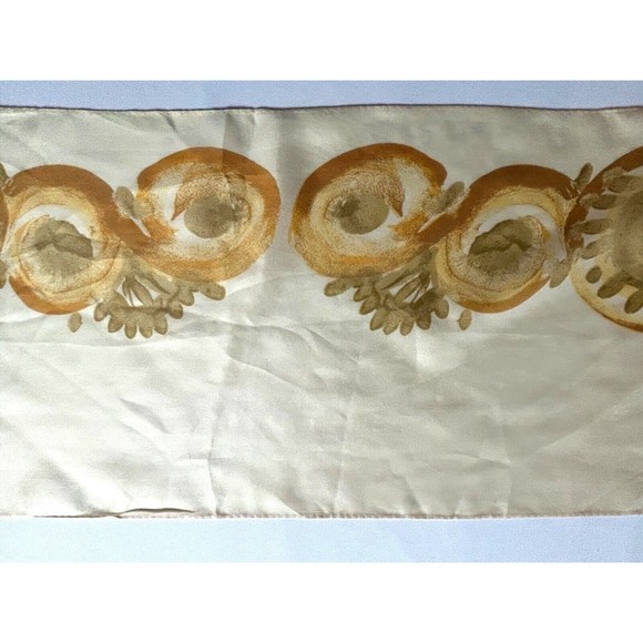 Vintage Vera Neumann Rayon Silk Gold Paisley Rectangle Scarf 11.5 X 53" - Picture 9 of 11